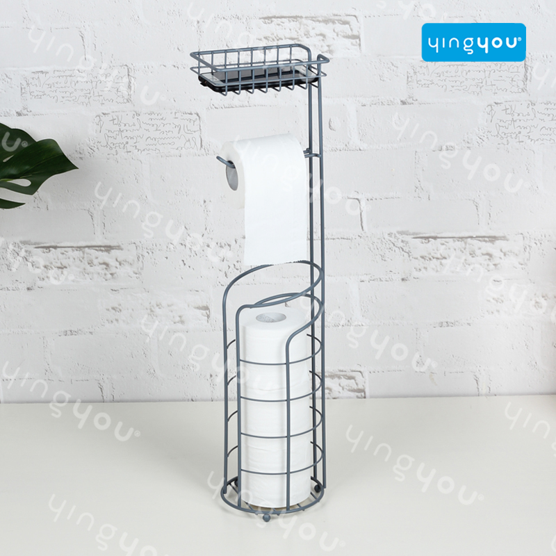 TOILET ROLL HOLDER WITH MOBILE PHONE STORAGE SHELF